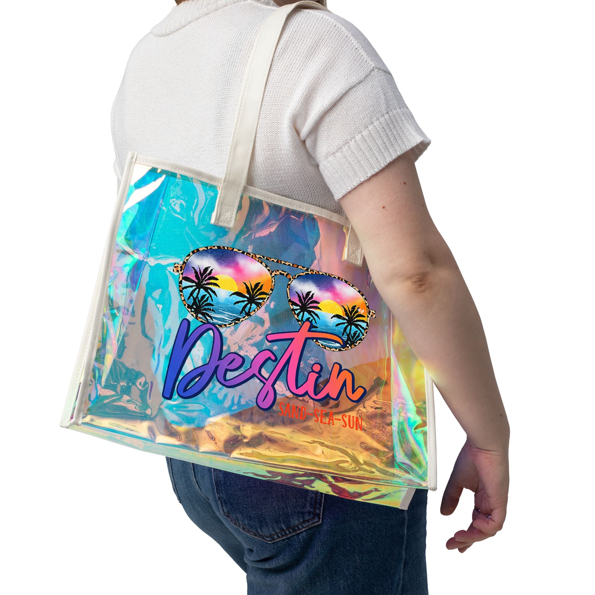 Beach Holographic Tote Bag