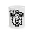 Man of Faith Ceramic Mug — Lion Cross Design (11oz & 15oz)