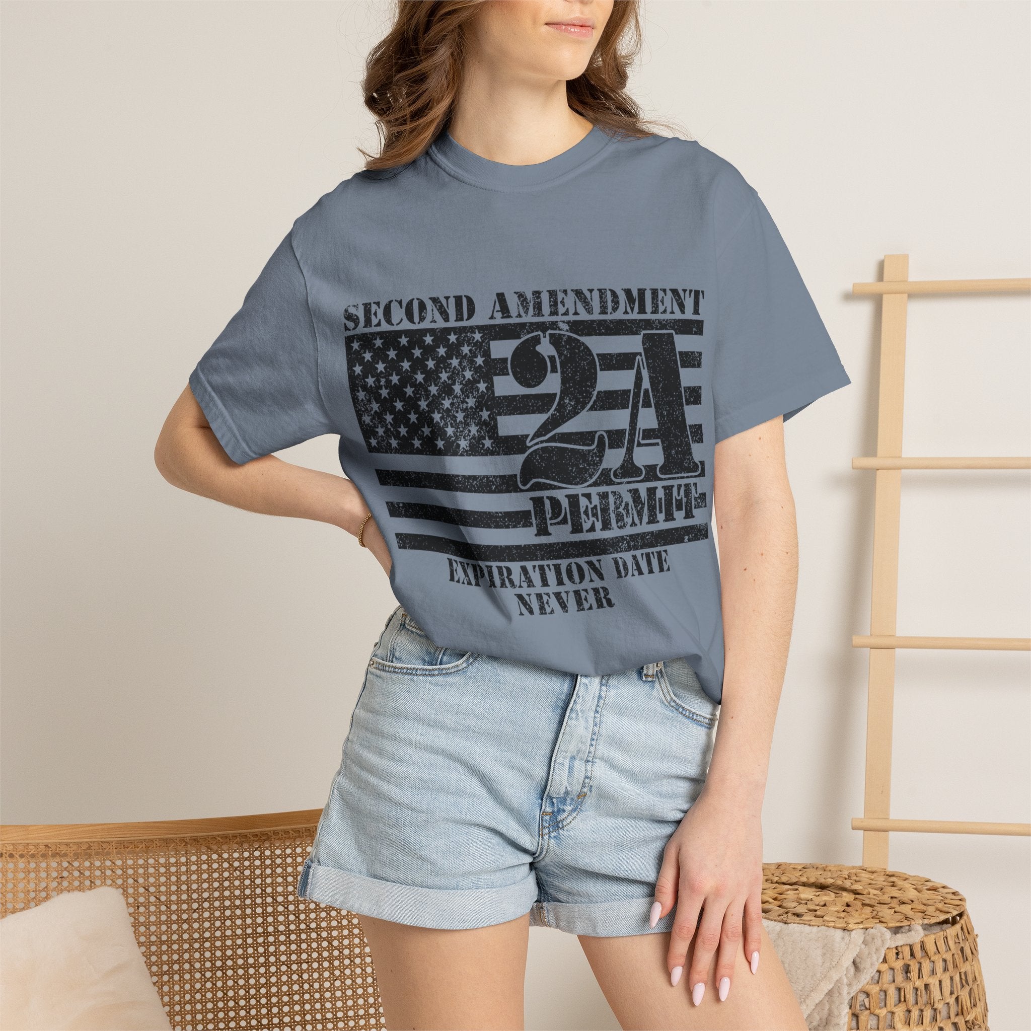 Second Amendment 2A Permit T-Shirt — Expiration Date Never